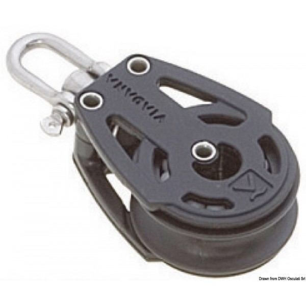 Single pulley, pivoting or lockable A - N°1 - comptoirnautique.com