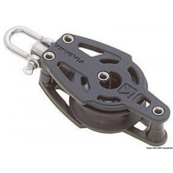 Polea simple pivotante o bloqueable con anilla A - N°1 - comptoirnautique.com