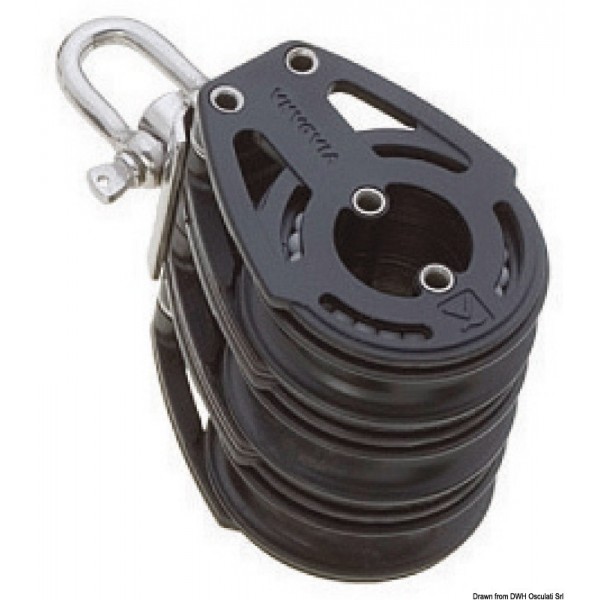 Puleggia tripla (testa universale) B - N°1 - comptoirnautique.com