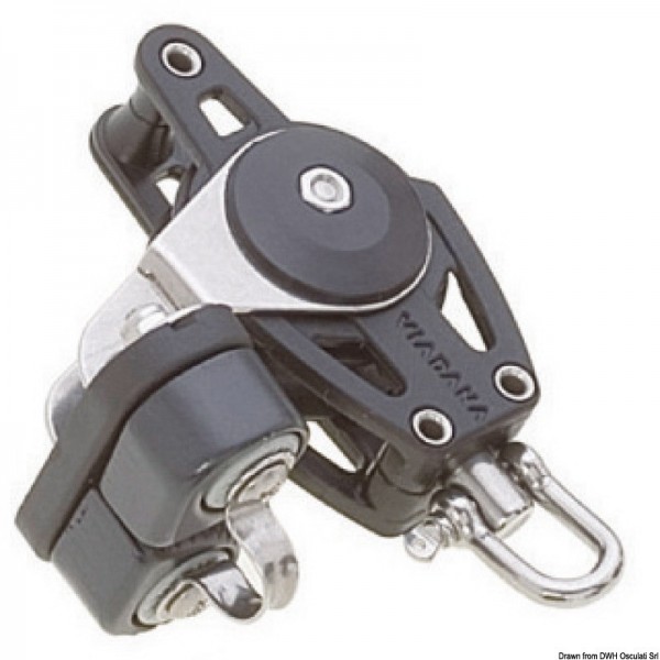 Carrucola singola con anello e clip A - N°1 - comptoirnautique.com