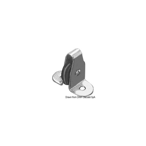 Piccola puleggia verticale in nylon da 4 mm in acciaio inox - N°1 - comptoirnautique.com