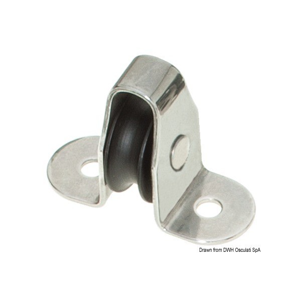 Kleine Rolle Edelstahl vertikal Aluminium 4 mm - N°1 - comptoirnautique.com