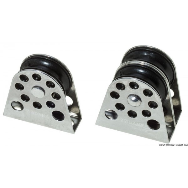 Single vertical pulley for 8 mm ends - N°1 - comptoirnautique.com