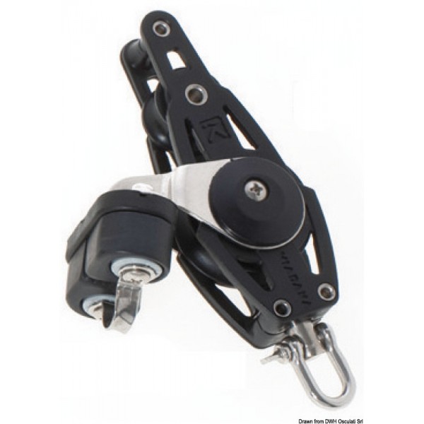 Carrucola doppia con anello e pinza A - N°1 - comptoirnautique.com