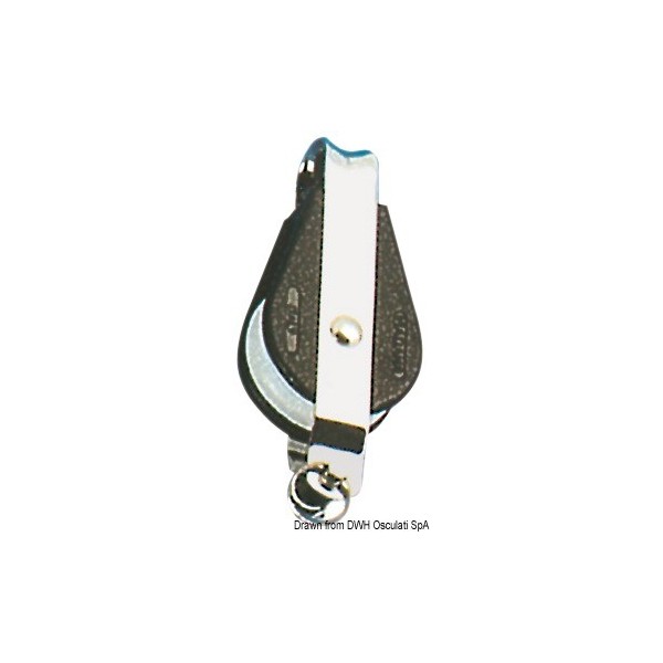 Single pulley with fixed attachment and ring - N°1 - comptoirnautique.com