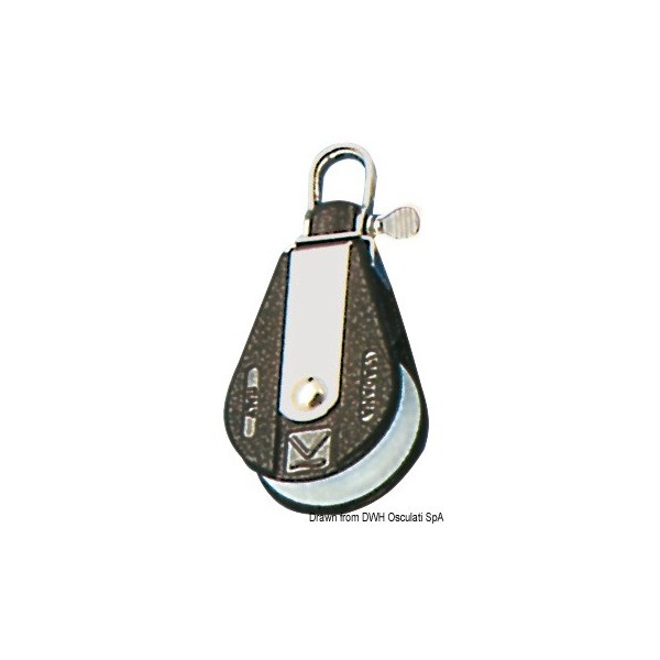 Single pulley, fixed or rotating attachment A - N°1 - comptoirnautique.com