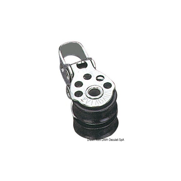Mini puleggia doppia in acciaio inox 17x5 - N°1 - comptoirnautique.com