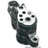 Mini puleggia tripla con anello in acciaio inox 17x5