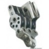 Puleggia tripla in acciaio inox con anello e morsetto 17x5