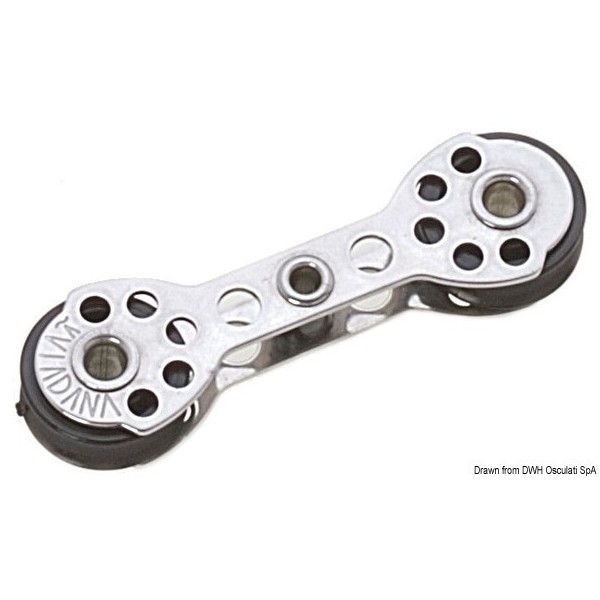 Mini-doppia puleggia in linea 17x5  - N°1 - comptoirnautique.com
