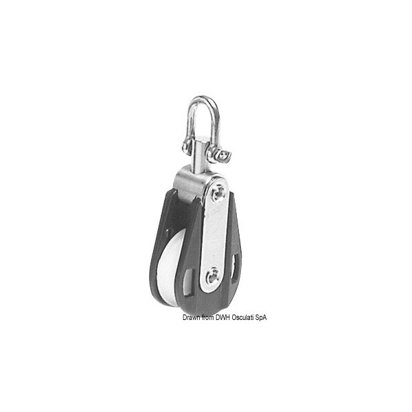Puleggia singola Offshore da 20 mm - N°1 - comptoirnautique.com