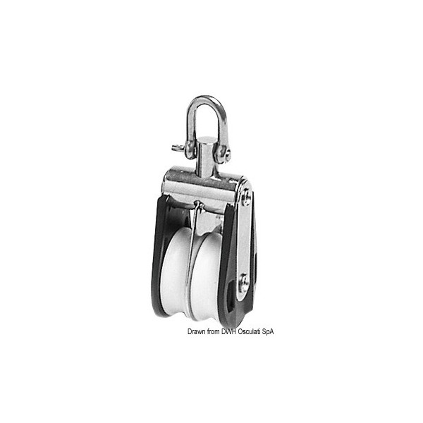 Offshore 20mm double pulley - N°1 - comptoirnautique.com