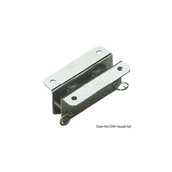 Puleggia doppia in acciaio inox 25x8 - N°1 - comptoirnautique.com