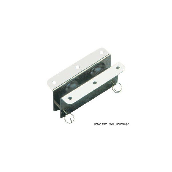 Carrucola doppia in acciaio inox 33x10 - N°1 - comptoirnautique.com