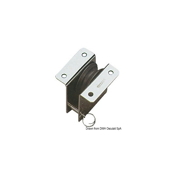 Puleggia singola in acciaio inox 34x5 - N°1 - comptoirnautique.com