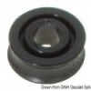 17 mm Delrin pulley with Ø 5 mm ends, black - N°1 - comptoirnautique.com