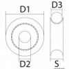 28 mm aluminium pulley with 4 mm ends - N°2 - comptoirnautique.com