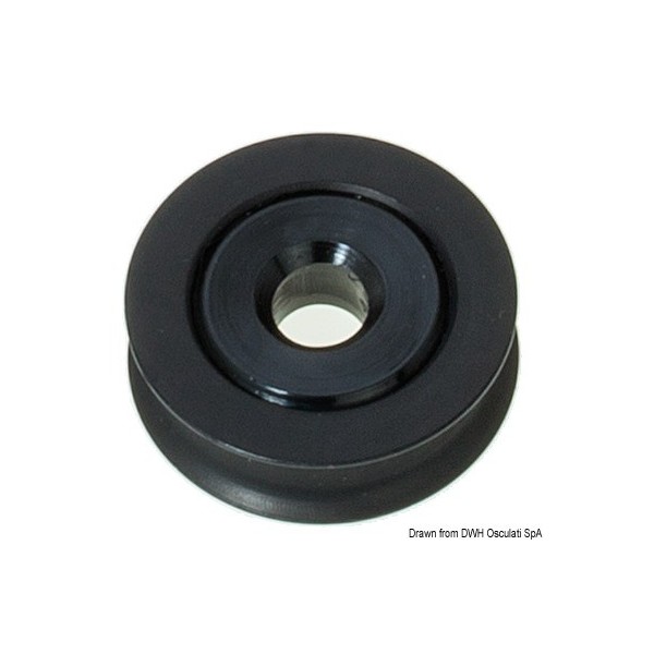 Puleggia in alluminio da 34 mm con estremità da 5 mm - N°1 - comptoirnautique.com