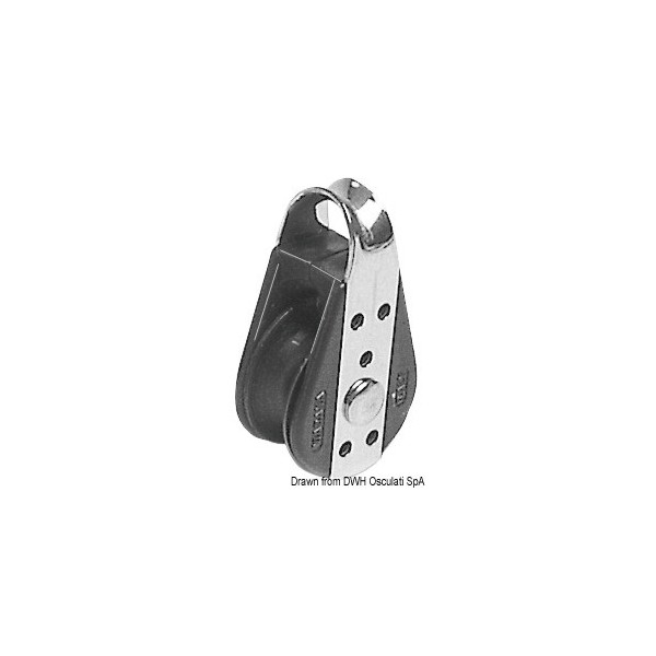 Single pulley AISI316 22x6 - N°1 - comptoirnautique.com