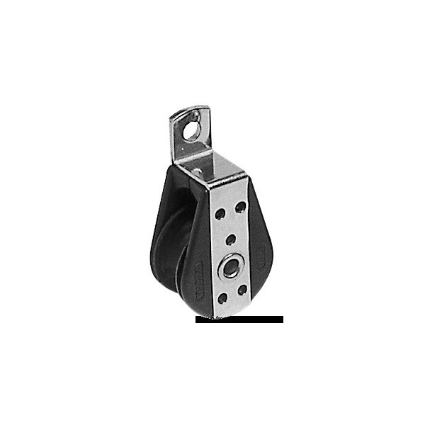 Single flat pulley on AISI316 22x6 base - N°1 - comptoirnautique.com