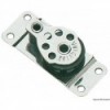 Single stainless steel flat pulley with curved base 25x8 - N°1 - comptoirnautique.com