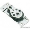 Flat stainless steel single pulley 25x6