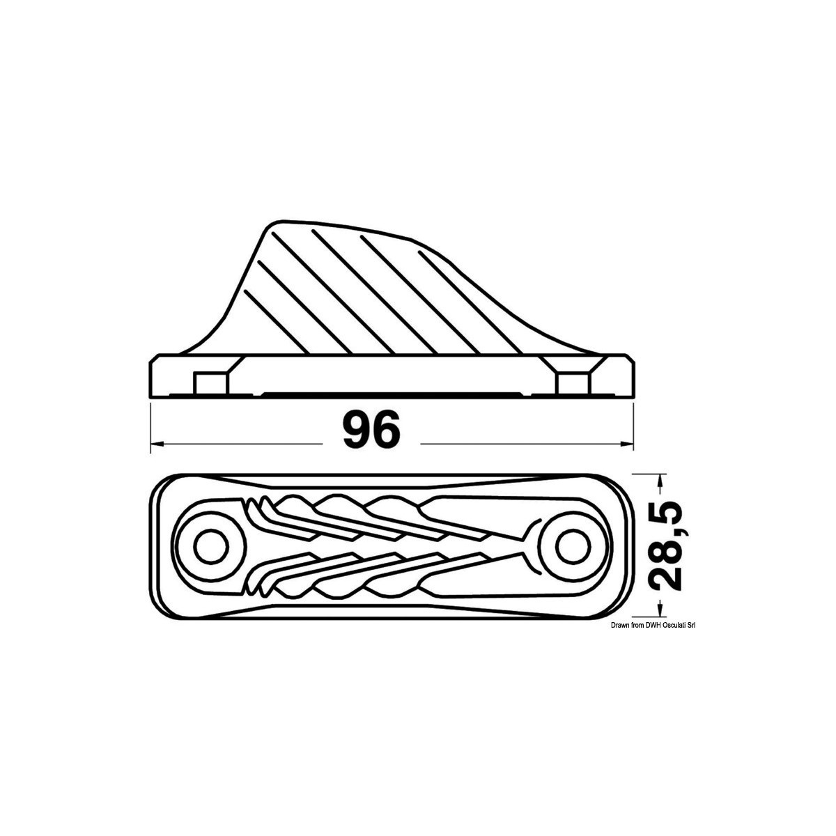 Clamcleat CLAMCLEATS CL 201 clamp OSC-56.201.10 - Comptoir Nautique