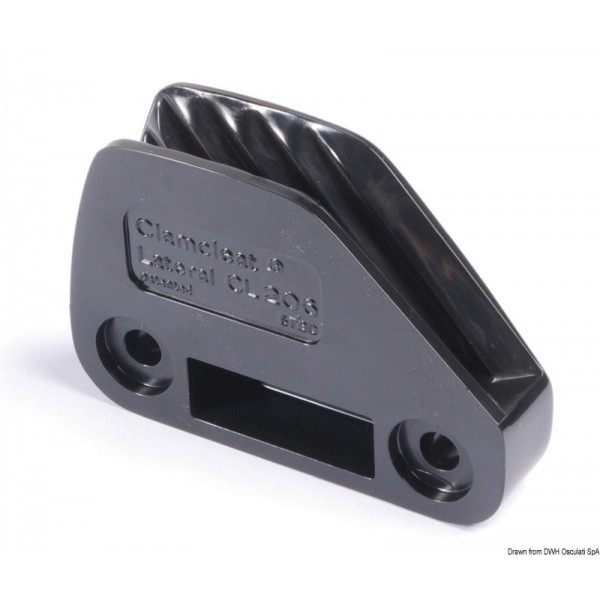 Fermacorda OSCULATI Clamcleats CL263/R Nero Per Cime In Nylon Fino A 4 Mm