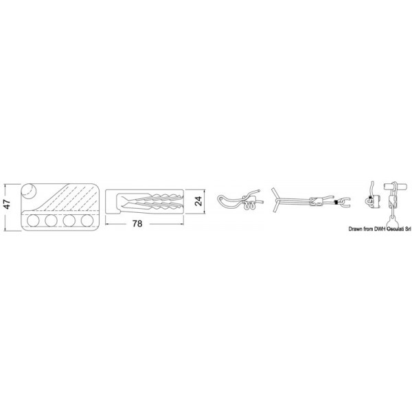 CLAMCLEATS Abrazadera CL 234 - N°2 - comptoirnautique.com