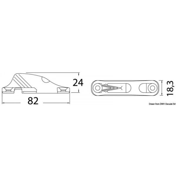 CLAMCLEATS CL 704 abrazadera - N°2 - comptoirnautique.com