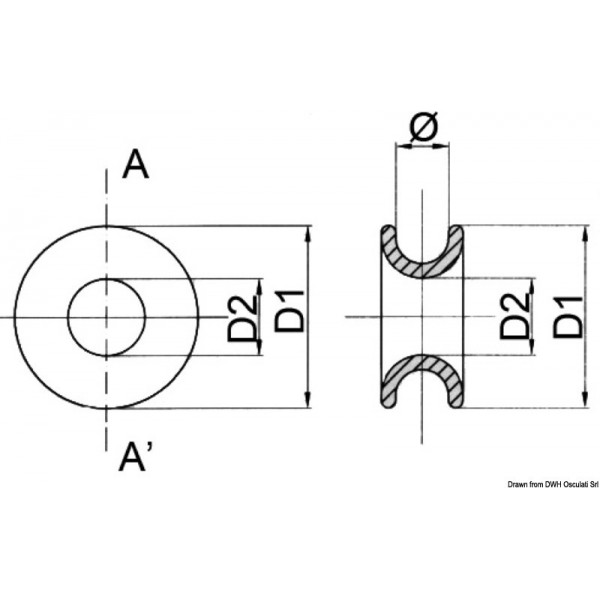 Anello a basso attrito Ø 7 mm - N°2 - comptoirnautique.com