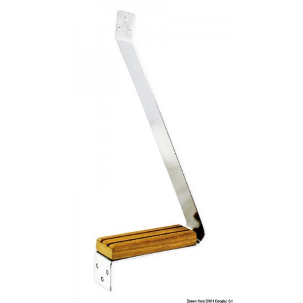 Teak stainless steel mast step - N°1 - comptoirnautique.com