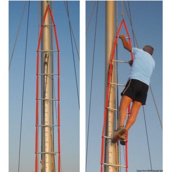 Anti-twist ladder for 14 m shaft lift (ladder length 12.60 m) - N°6 - comptoirnautique.com 