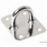 Mounting plate with stainless steel ring 50x40 mm