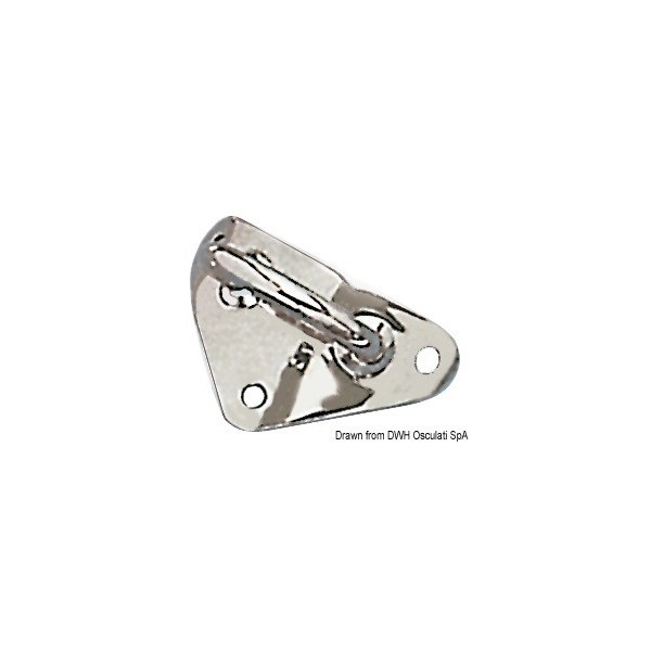 Anilla de acero inoxidable para tangón de spinnaker 55/60 mm - N°1 - comptoirnautique.com