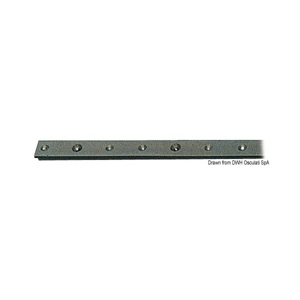 Rail aluminium anodisé   PTFE 22x3mm (barre 2m)  - N°1 - comptoirnautique.com 