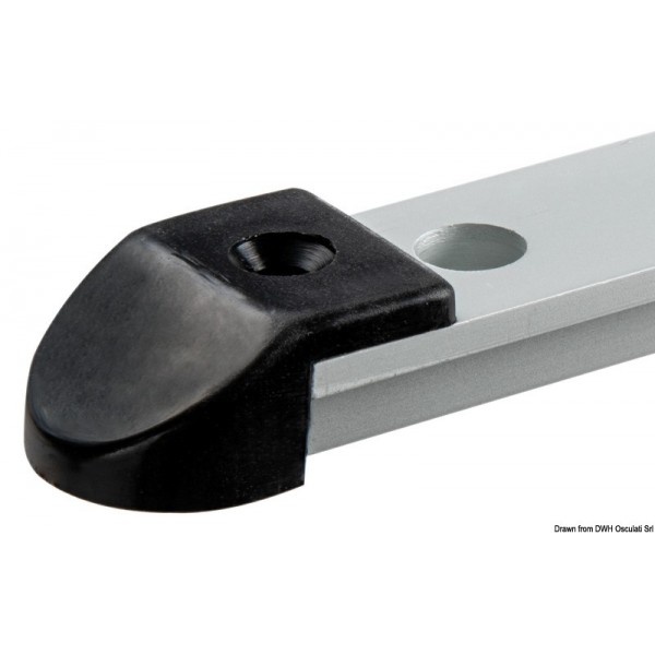 Terminal rail nylon noir p. 61.591.01  - N°1 - comptoirnautique.com 