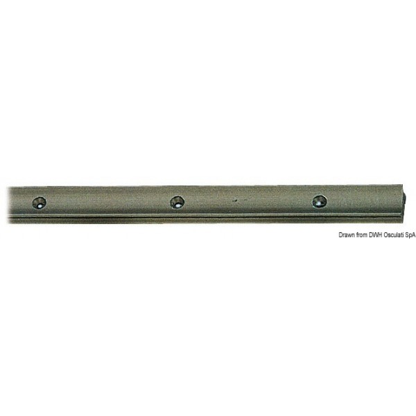 Guida in alluminio anodizzato PTFE 25x16mm 2m - N°1 - comptoirnautique.com
