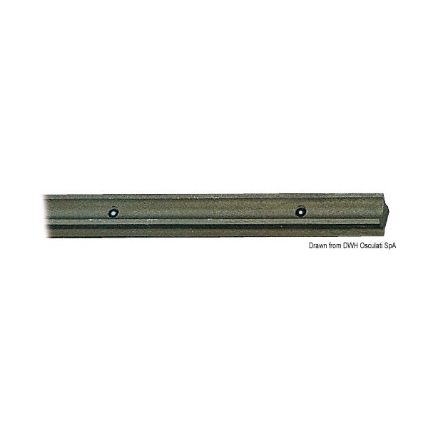 PTFE anodized aluminum X-rail 2m bar - N°1 - comptoirnautique.com 