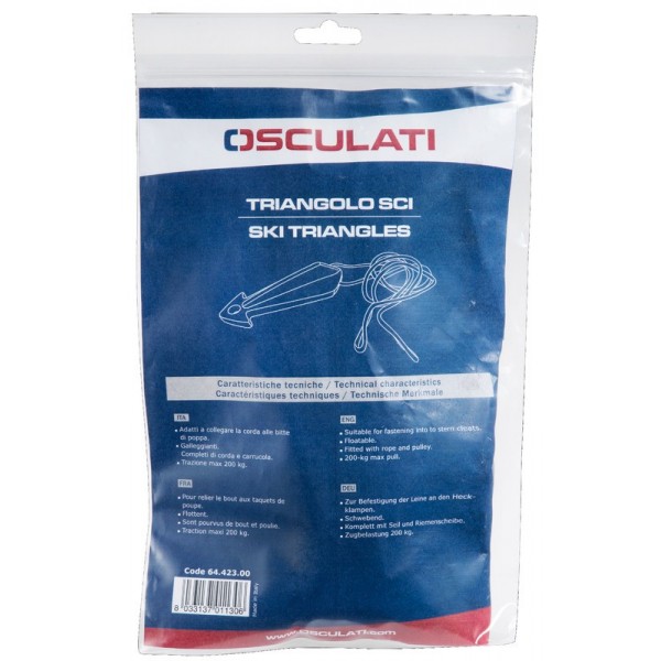Triangolo da sci con 2 moschettoni in acciaio inox - N°2 - comptoirnautique.com