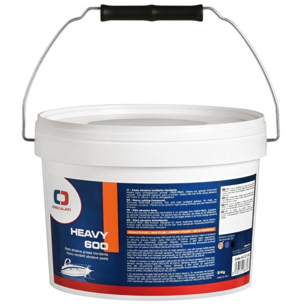 Pasta abrasiva pesante Osculati Heavy 600 3kg bianco  - N°1 - comptoirnautique.com