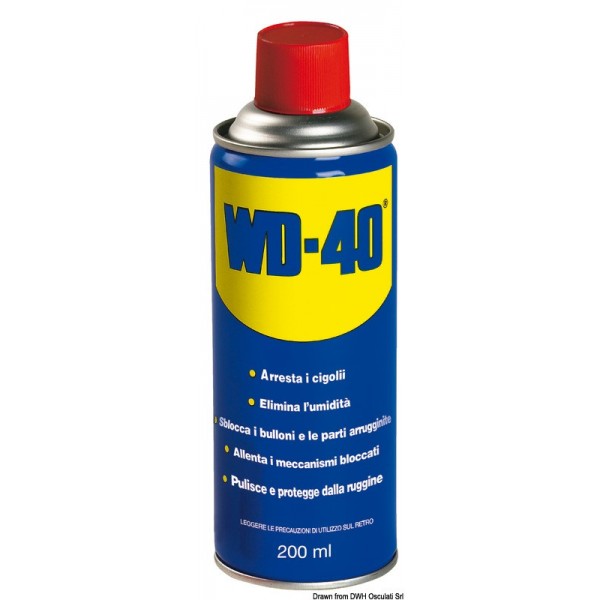 Lubrificante multifunzionale WD-40 200 ml  - N°1 - comptoirnautique.com