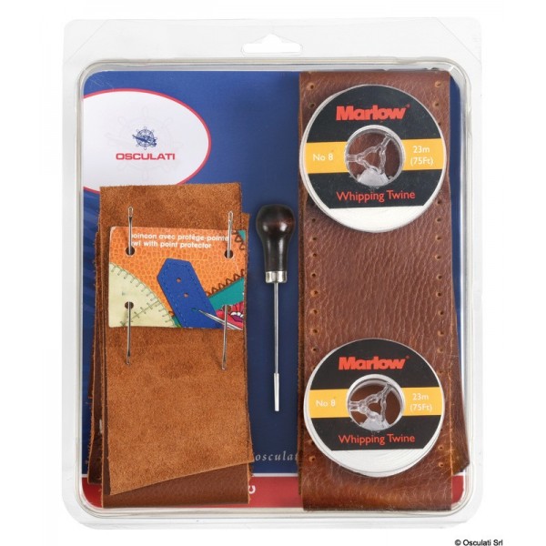 Kit for covering drawbars with brown leather - N°2 - comptoirnautique.com