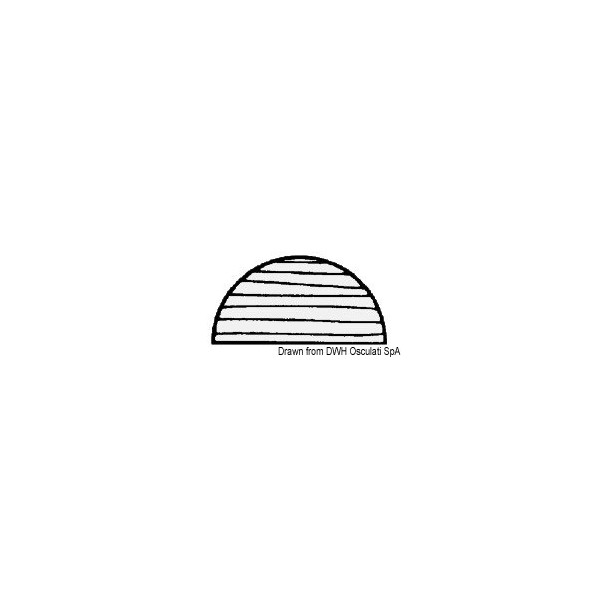 Profilo semitondo in teak-10x20  - N°1 - comptoirnautique.com