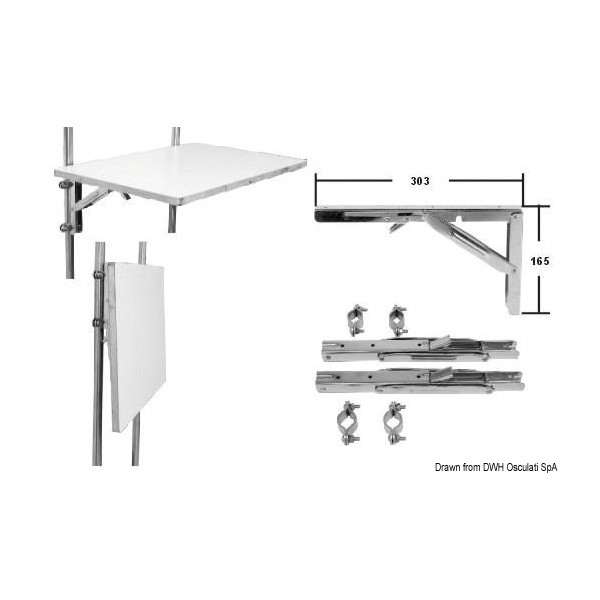 Pair of folding table support arms - N°2 - comptoirnautique.com