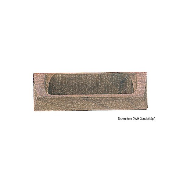 Maniglia in teak 87x30 mm - N°1 - comptoirnautique.com
