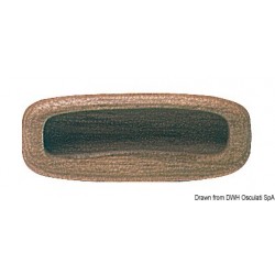 Pega oval em teca de 81 mm