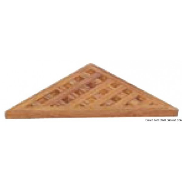 Teak triangular grating 250x250x17 mm - N°1 - comptoirnautique.com