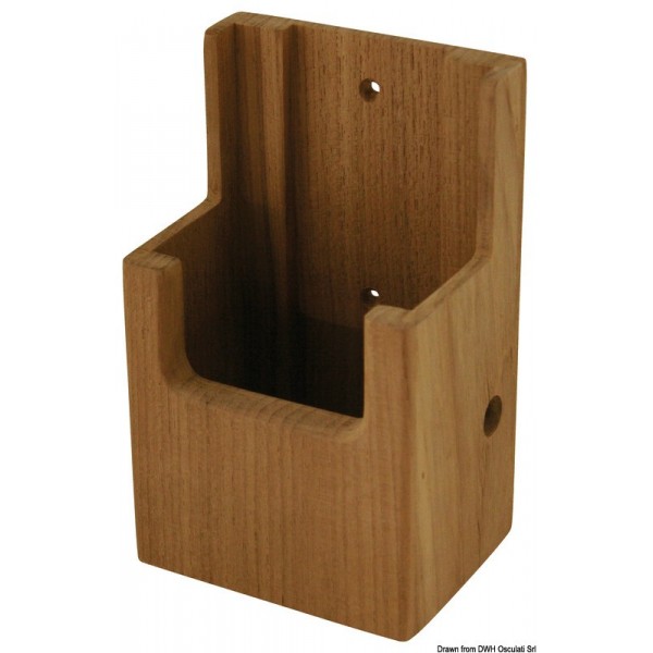 VHF teak stand 122x34x40 mm - N°1 - comptoirnautique.com