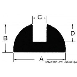 Perfil de teca L 2 m